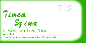 timea szina business card