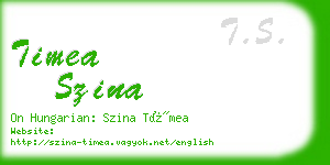 timea szina business card